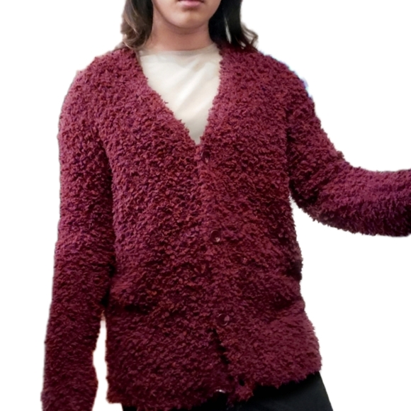 RXB Sweaters - Teddy Boucle Knit Cardigan